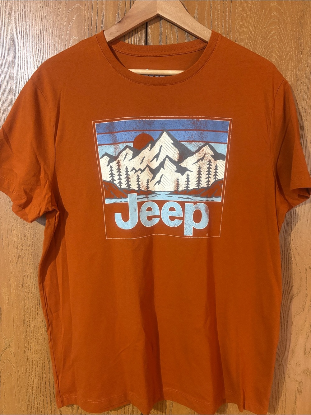 Jeep Men's Rust Orange Mountain Graphic Tee